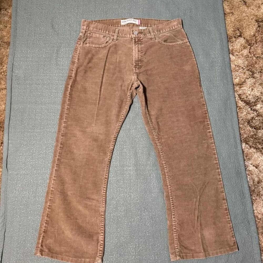Levi's Lot Number 527 Low Boot Cut Coyduroy Pants Light Brown 33 x 30